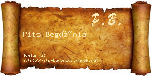 Pits Begónia névjegykártya